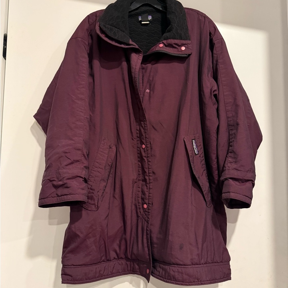 Patagonia Oversized Coat Womens Long Parka Jacket Fleece Ski Vintage XS